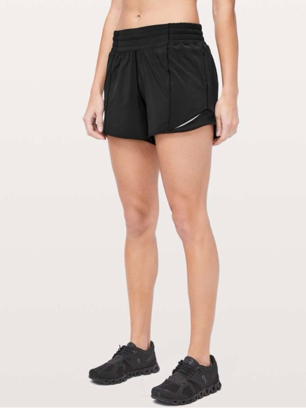 Lululemon Hotty Hot Short *High-Rise Long 4" Size 6 Black Lined $78